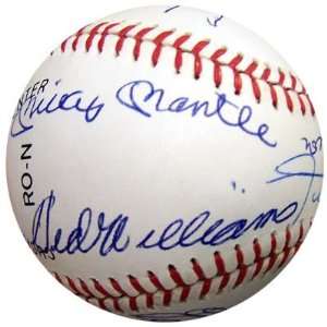  500 HR Club Autographed NL Baseball (11 Signatures) Mantle 