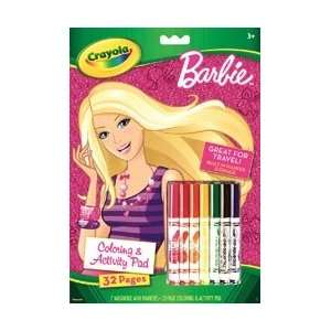  Crayola Coloring & Activity Pad With Markers Barbie; 2 