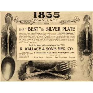  1899 Ad Silver Plate Tableware Spoon Fork Ladle Knife 