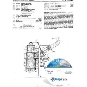  NEW Patent CD for SCRAP METAL PREHEATERS 