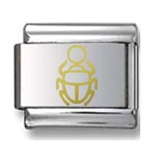  Ladybug Gold Laser Italian Charm: Jewelry