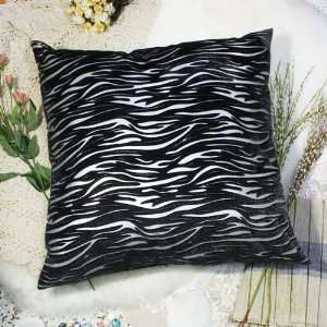  [Black White Flame] Decorative Pillow Cushion / Floor 