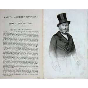  1860 Antique Portrait Earl Chesterfield Nobleman
