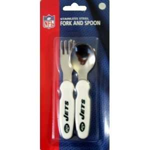   NY Football New York Jets Baby Eating Utensils Fork and Spoon: Baby