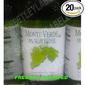 Monte Verne 100% Grapeseed Oil  Grocery & Gourmet Food