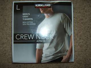Lot of 4 Mens KIRKLAND Crew Neck T shirts underwear NWT  