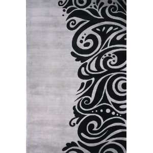  Momeni New Wave Grey Scrolls Contemporary 96 x 136 Rug 