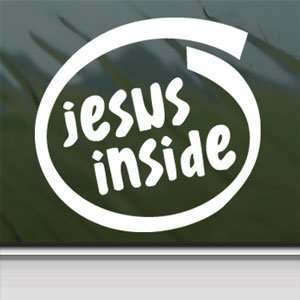  Jesus Inside White Sticker Car Laptop Vinyl Window White 