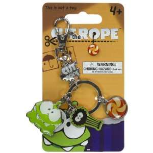  Cut the Rope Metal Keychain (Om Nom, Spider, Candy, Logo 
