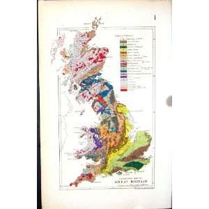   1885 Geological Great Britain Scotland England Wales