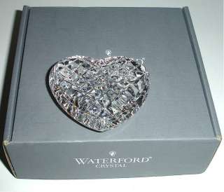 Waterford Crystal Heart Paperweight Hand Cooler New  