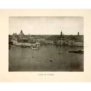 Print Venice Italy Coastal Birds Eye View Cityscape Historic Landmarks 