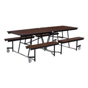  Mobile Cafeteria Fixed Bench Table with MDF Core 30 W x 8 