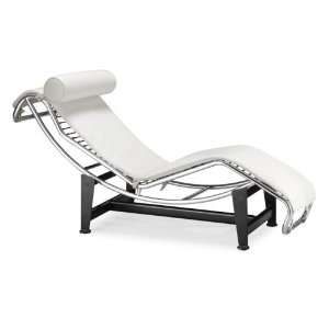 LC4 White Le Corbusier Chaise Lounge Chair 