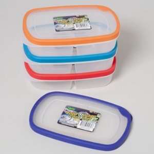    4 Pack 2 Compartments Food Storage Containers: Kitchen & Dining