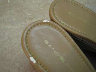 BANDOLINO Tan Leather SANDALS/SLIDES/SHOES Wedge 10 M  
