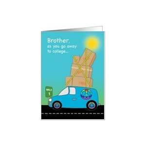  Brother Away to College in a Blue Van Card Health 