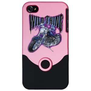   iPhone 4 or 4S Slider Case Pink Wild Thing Motorcycle 