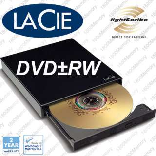 LaCie Portable DVD ± RW Slim USB Burner Lightscribe MAC  