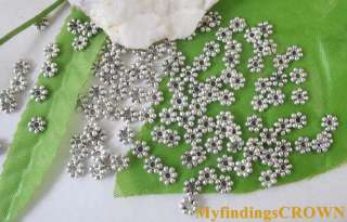 700 Tibetan Silver daisy spacer beads 5mm W299  