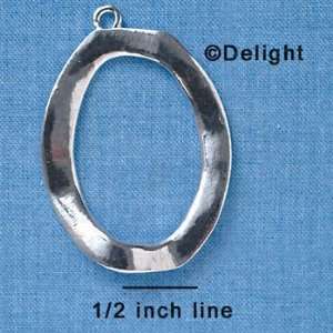  C3766 tlf   Large Open Irregular Oval   Silver Plated 