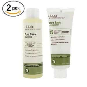 ABBA Pure Daily Shampoo (8.45oz) & Conditioner (6.76oz) For All Hair 
