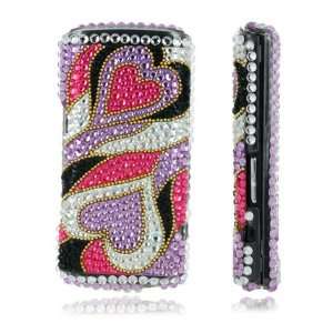   HEARTS RHINESTONES CRYSTAL BLING CASE FOR SAMSUNG S8300: Electronics