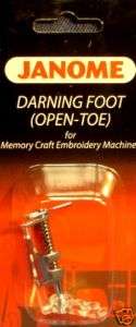 Janome Sewing Machine Open Toe Darning Quilt Foot New 732212171116 