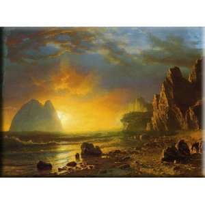   Coast 16x12 Streched Canvas Art by Bierstadt, Albert: Home & Kitchen