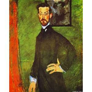  Portrait of Paul Alexandre against a Green Background 