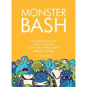  Monster Bash Yellow Halloween Invitations Health 