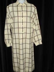 DONALD DAVIES Ireland Vintage Wool Plaid Dress Size 16  