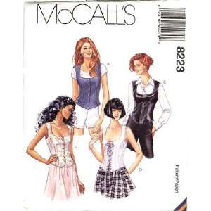  McCalls Sewing Pattern 8223 Misses Vests   4 Styles, D 