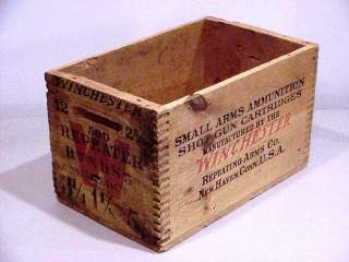   Winchester Repeater wooden shot shell box crate DEAD SHOT 2 5/8  