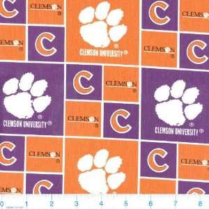  Clemson University Tigers Fabric By The Yard Arts, Crafts & Sewing