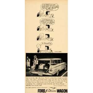  1960 Ad Charlie Brown Ford Falcon Station Wagon Schulz 