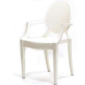  Philippe Starck Style Louis Ghost Chair in White