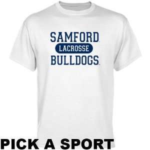 Samford Bulldogs White Custom Sport T shirt  
