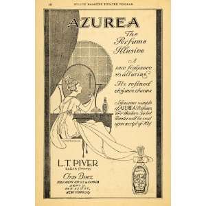  1917 Ad Azurea Perfume Charles Baez Powder Cologne Lady 