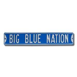 KENTUCKY WILDCATS BIG BLUE NATION AUTHENTIC METAL STREET SIGN (6 X 