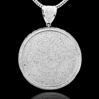 Silver Plated Circle of Power Iced Out Hip Hop Pendant  