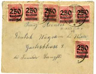 Germany Cover Rare Inflation Stamps  