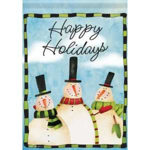  Holiday Snowmen Decorative Large House Flag Patio, Lawn 