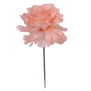  100 Carnation 5 Peach Artificial Silk Flower Pick: Home 