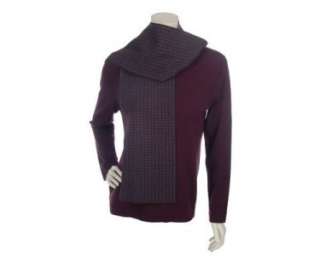 NEW Dialogue Soft Wool Sweater & Scarf Set GRAPE/SMALL  