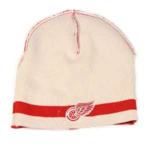  Detroit Red Wings White / Red College Cut Knit Beanie 