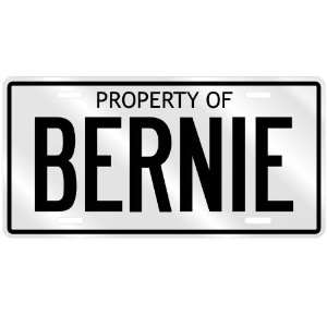 NEW  PROPERTY OF BERNIE  LICENSE PLATE SIGN NAME 
