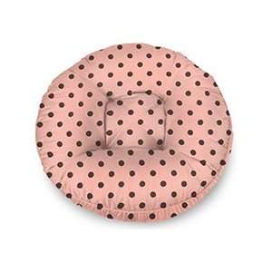  Bessie and Barney Bagel Bed Med Dot Chocolate/Pink Pet 