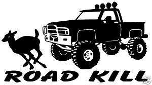 Road Kill Deer Decal, Truck Window Stickers, 6  