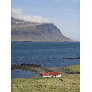 Red Roofed Farm Buildings, Faskrudsfjordur, East Area, Iceland, Polar 